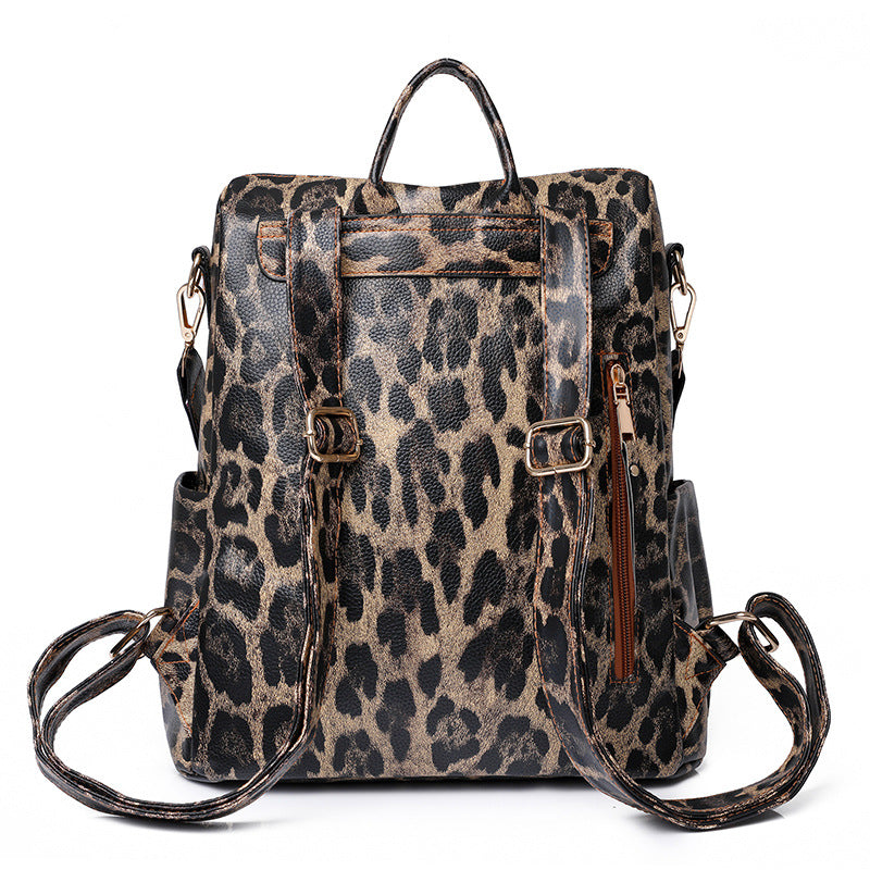 2025 Bags large capacity women, New fashion leopard print women's backpack bags women's fashion women's bags wholesale