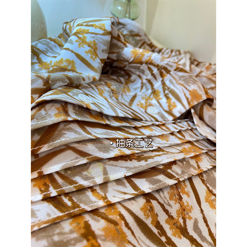 Silk shirt women's popular early spring summer wear new mulberry silk chic high-end shirt with temperament top