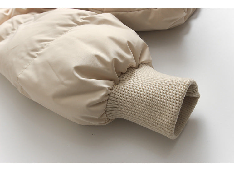 Spain dan~ winter new product lazy wind loose thickened warm stand neck fluffy bread clothes cotton coat women
