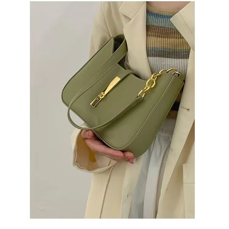 ZllKl High Sense Light Luxury and Simplicity Chain Women's Bag New Commuter Spring Large Capacity Bag Sense Fashion Shoulder Bag