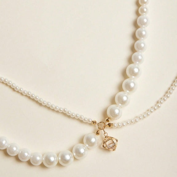 popular New hot-selling pearl chain size pearl splicing gemstone pendant fashion waist chain belt body chain 3444