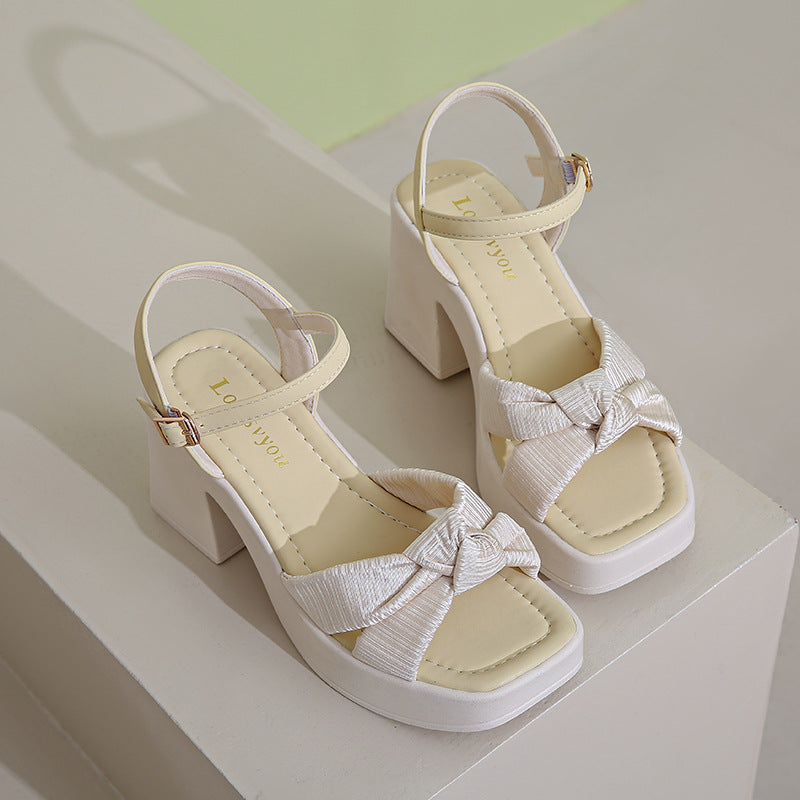 ZllKl Women's Chunky Heel Roman Sandals New Summer Fashion Casual Women's Shoes Waterproof Platform Wedge High Heels Sandals