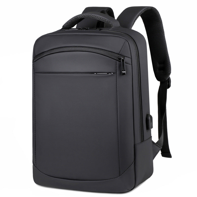 2025 new business backpack versatile men's anti-splashing computer backpack men's leather film large-capacity student schoolbag
