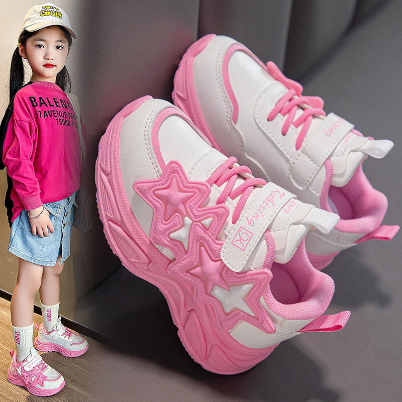 ZllKl Children's Shoes New Spring New Sports Shoes Mesh Breathable Girls Outdoor Climbing Boots One Piece Dropshipping