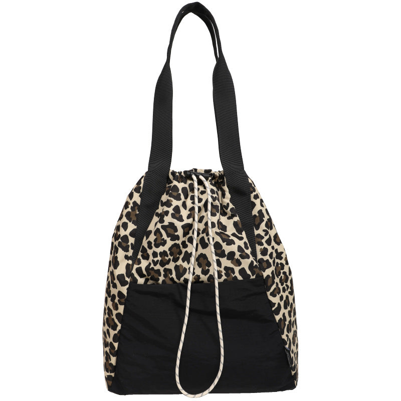 Cross-Border Bag New Nylon Backpack Women's Contrast Color Yoga Sports Bag Large Capacity Handbag Bags