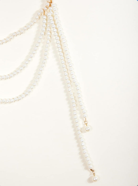 MW3319 2025 waist chain simple personality wavy fringe pendant double side pendulum chain waist chain waist decoration