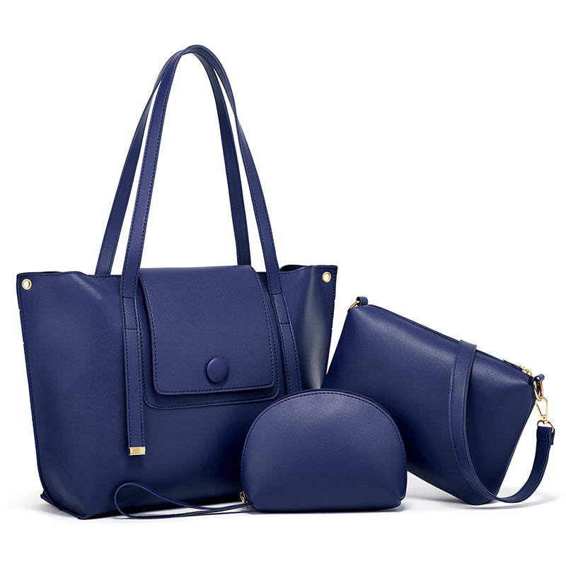 ZLLKL 2025popular new women's bag retro shoulder handbag new large-capacity fashion oblique span three sets of mother and child bags