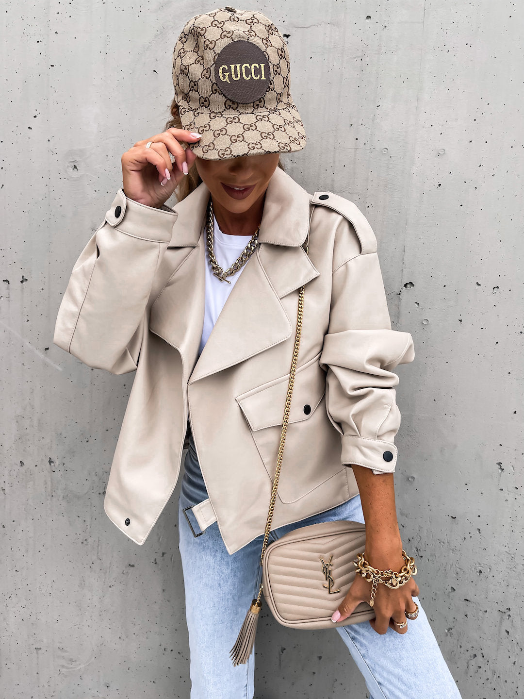 Cross-border New Europe and the United States wish foreign trade women's clothing new autumn and winter PU leather top jacket loose