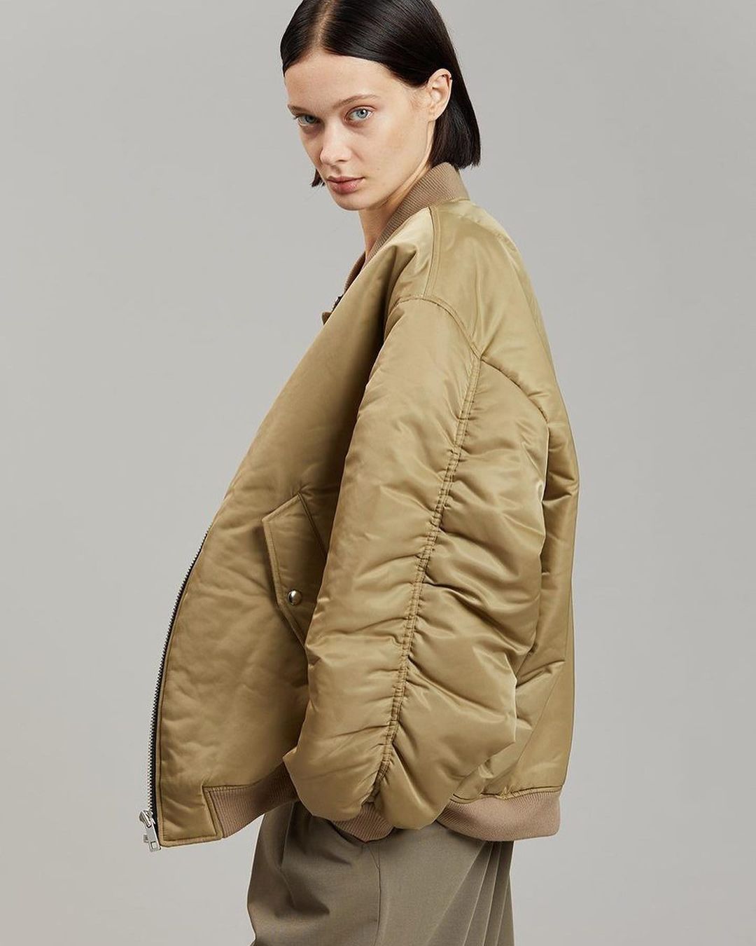 2023 autumn and winter European and American men's and women's same loose zipper cotton-padded flight jacket women's ins small fragrant baseball jacket