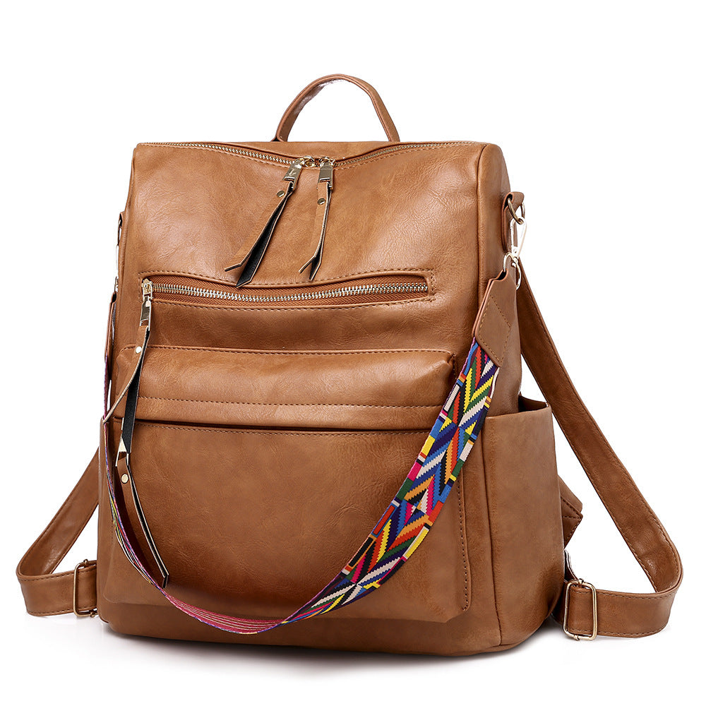 2025 2025 new backpack cute female PU retro home mommy bag, backpack large capacity, girls backpack