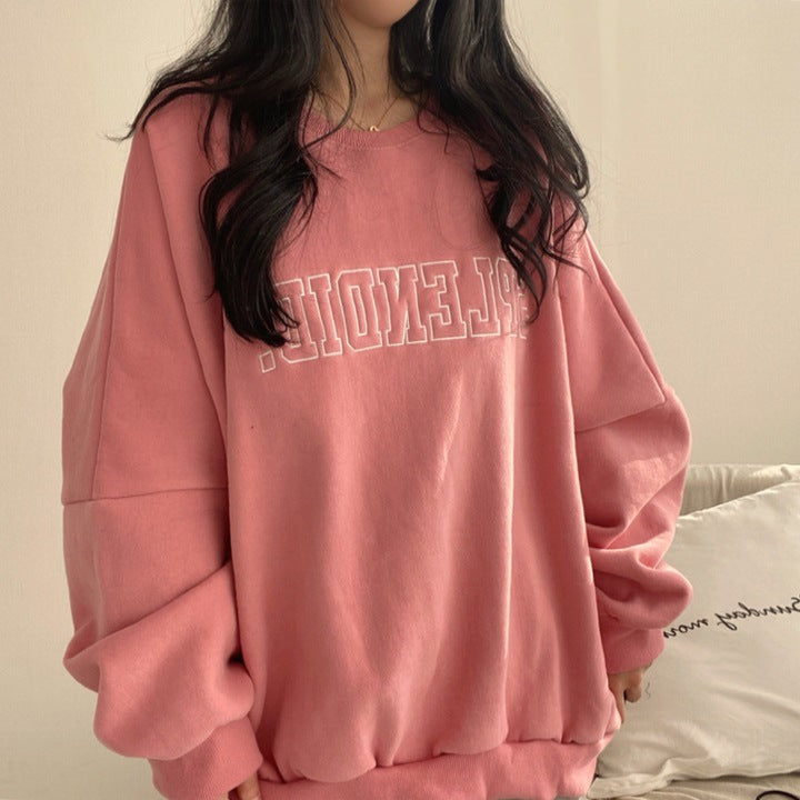 ZLLKL 2025 Fleece cotton thin sweater women's new women's clothing loose spring autumn and winter thickened jacket plus size gray