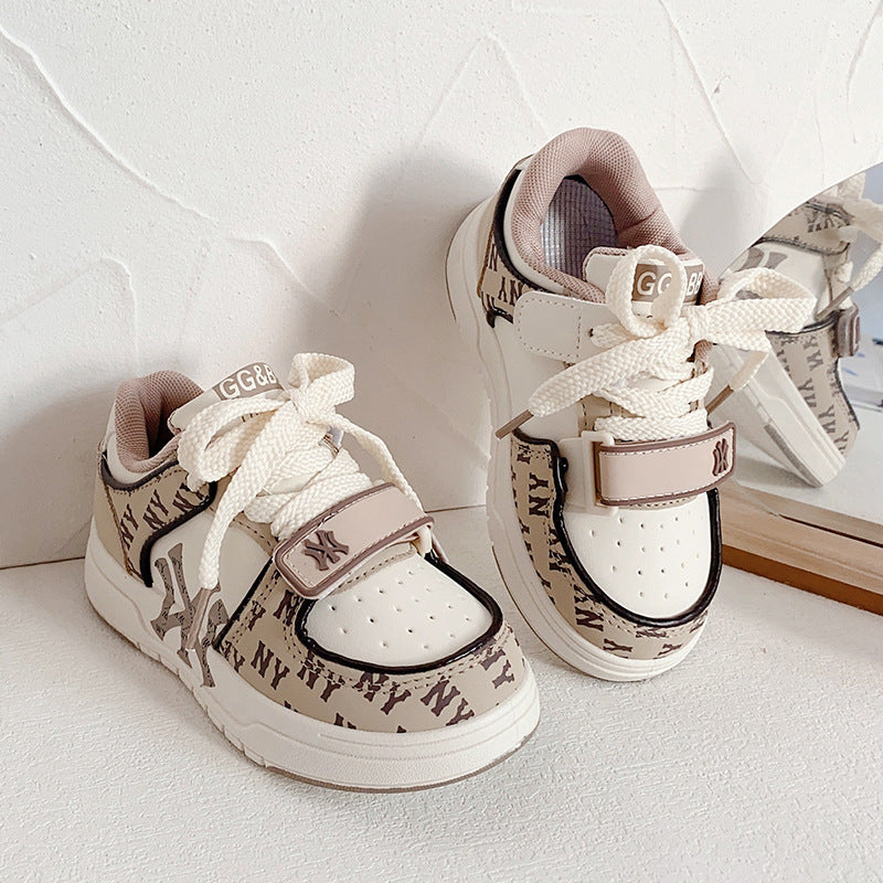 ZllKl Spring New Children's Fashion Brand Soft Bottom Baby Boy Shoes Girls Casual Fashion All-Matching Dad Shoes Boys