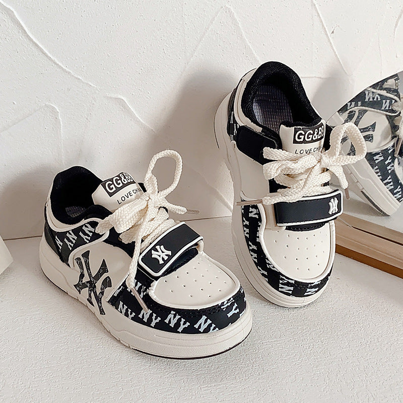 ZllKl Spring New Children's Fashion Brand Soft Bottom Baby Boy Shoes Girls Casual Fashion All-Matching Dad Shoes Boys