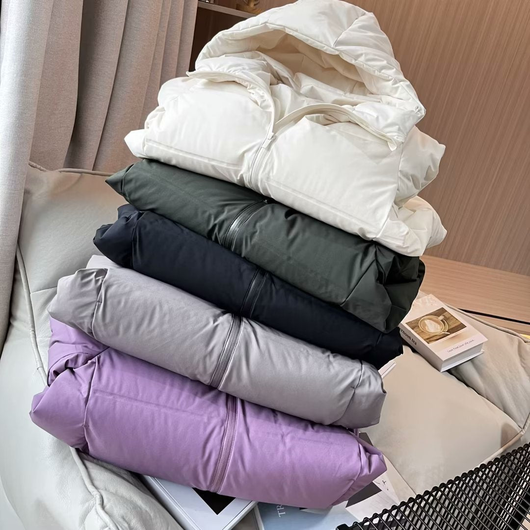 Fitting Room~ Seamless Down Hooded Jacket Thickened Down Jacket Women's Warm 2023 Winter Women's S460920