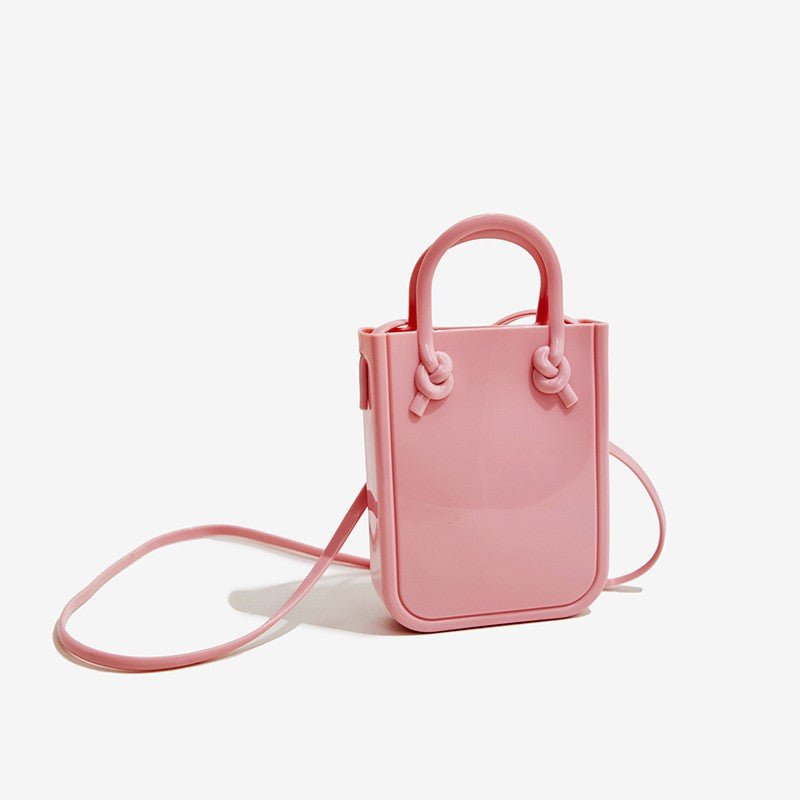 ZLLKL 2025 Bohao PVC Barbie Jelly Bag Macaron Mini Handbag Fashion Versatile Summer Women's Crossbody Bag Customization