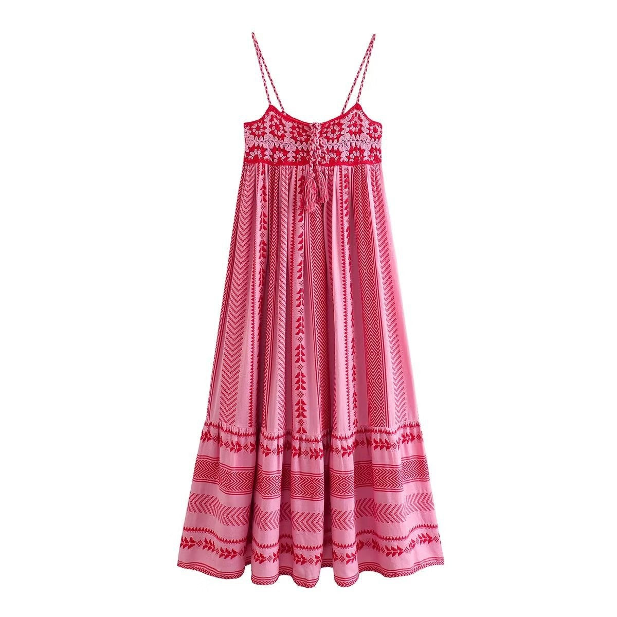Zllk Cross-Border European and American Foreign Trade Za Women's Clothing Wholesale Crochet Patchwork Knitting Dress Skirt Suspender Skirt