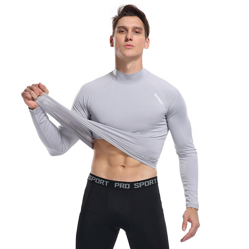 ZLLKL 2025 Outdoor quick-drying clothes, tight-fitting men's long-sleeved sportswear, light pressure, comfortable and breathable gym clothes, quick-drying men's t-shirt.