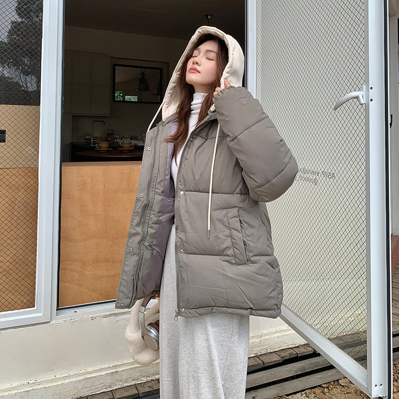 European and American live-sleeved down cotton clothes women's short 2025 autumn and winter new thickened bread clothes two wear cotton clothes vest jacket