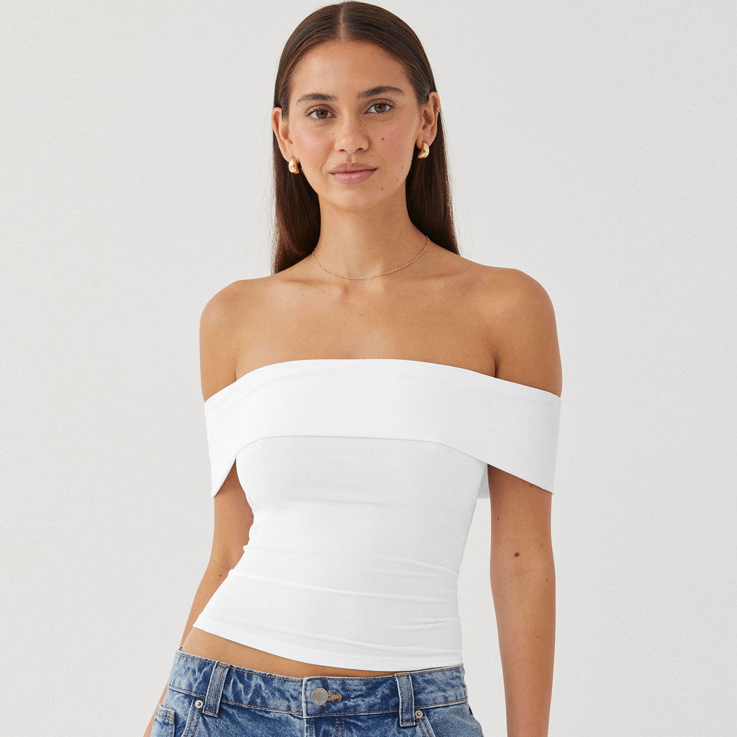 ZllKl European and American Women's Clothing Summer New Tube Top Sexy T-shirt off-Shoulder Hot Girl Pure Desire Style Top for Women