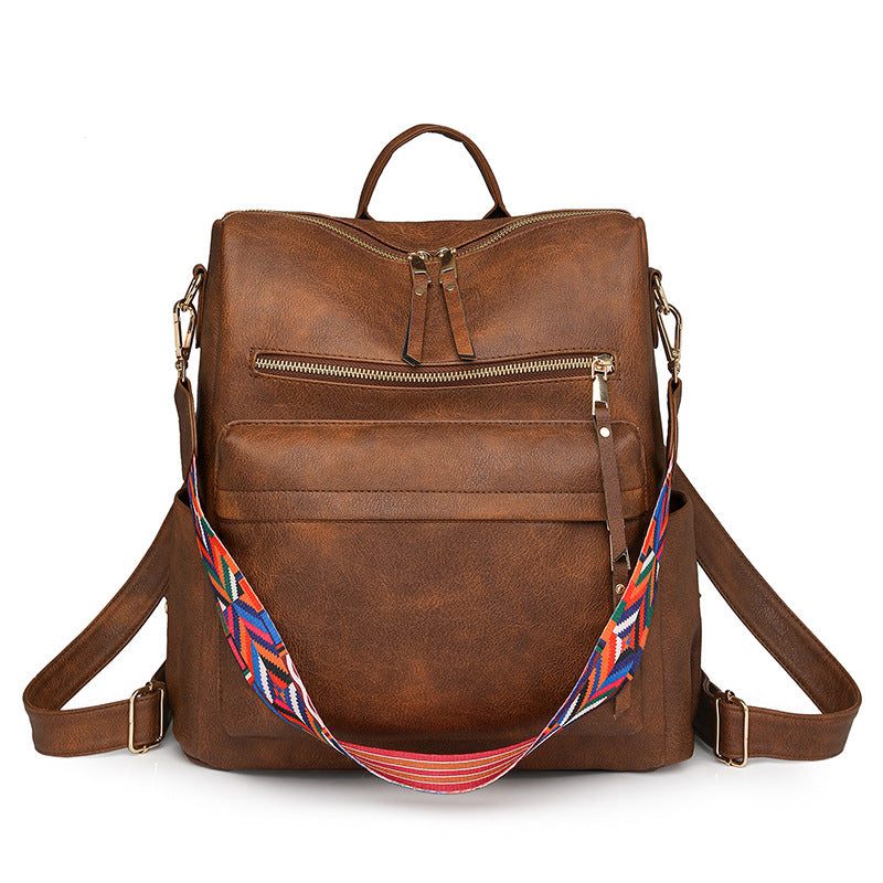 2025 2025 new backpack cute female PU retro home mommy bag, backpack large capacity, girls backpack