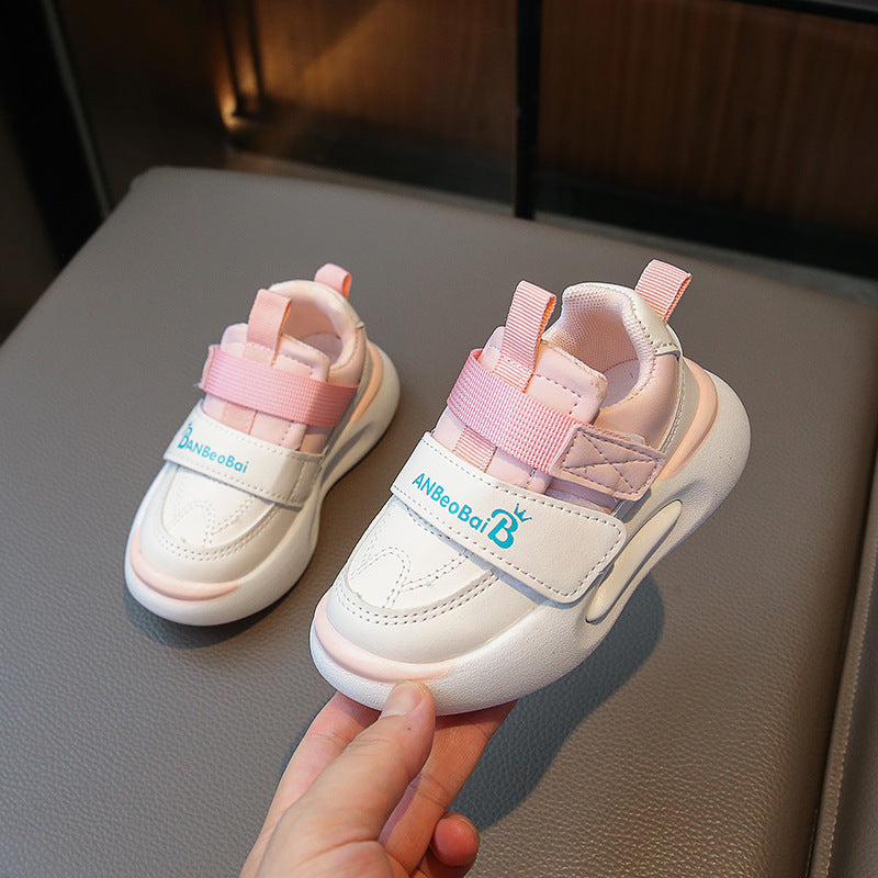 ZllKl Spring and Autumn New Children's Letter Fashion Sneaker Boys and Girls Sports Fashion Casual Running Shoes Dad Shoes