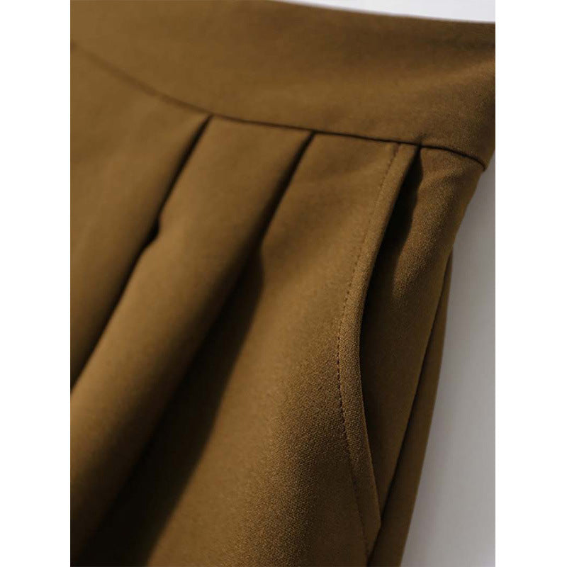 2025 Hepburn high-waisted umbrella skirt, large pendulum medium and long skirt spring and summer new women's skirt