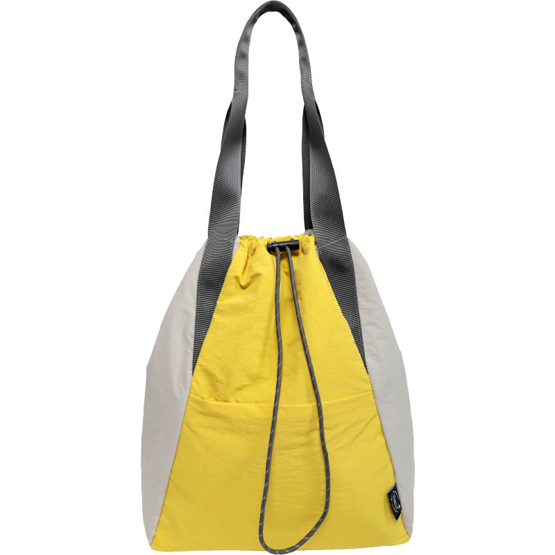 Cross-Border Bag New Nylon Backpack Women's Contrast Color Yoga Sports Bag Large Capacity Handbag Bags