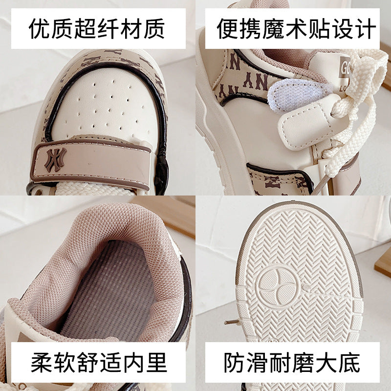 ZllKl Spring New Children's Fashion Brand Soft Bottom Baby Boy Shoes Girls Casual Fashion All-Matching Dad Shoes Boys