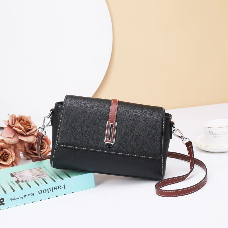 Small square bag women's messenger high-end leather women's bag casual versatile TOGO cowhide shoulder bag fashion small bag 9806