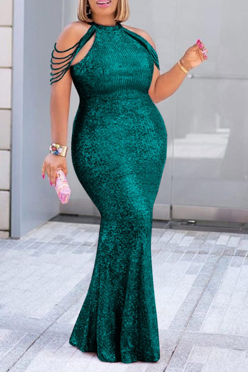 2021 spring and summer new 2025 Popular trade loose hip sequin dress commuting 2025 large size women's dress