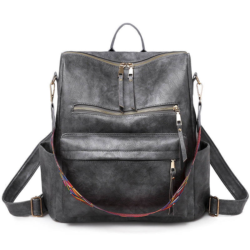 2025 2025 new backpack cute female PU retro home mommy bag, backpack large capacity, girls backpack