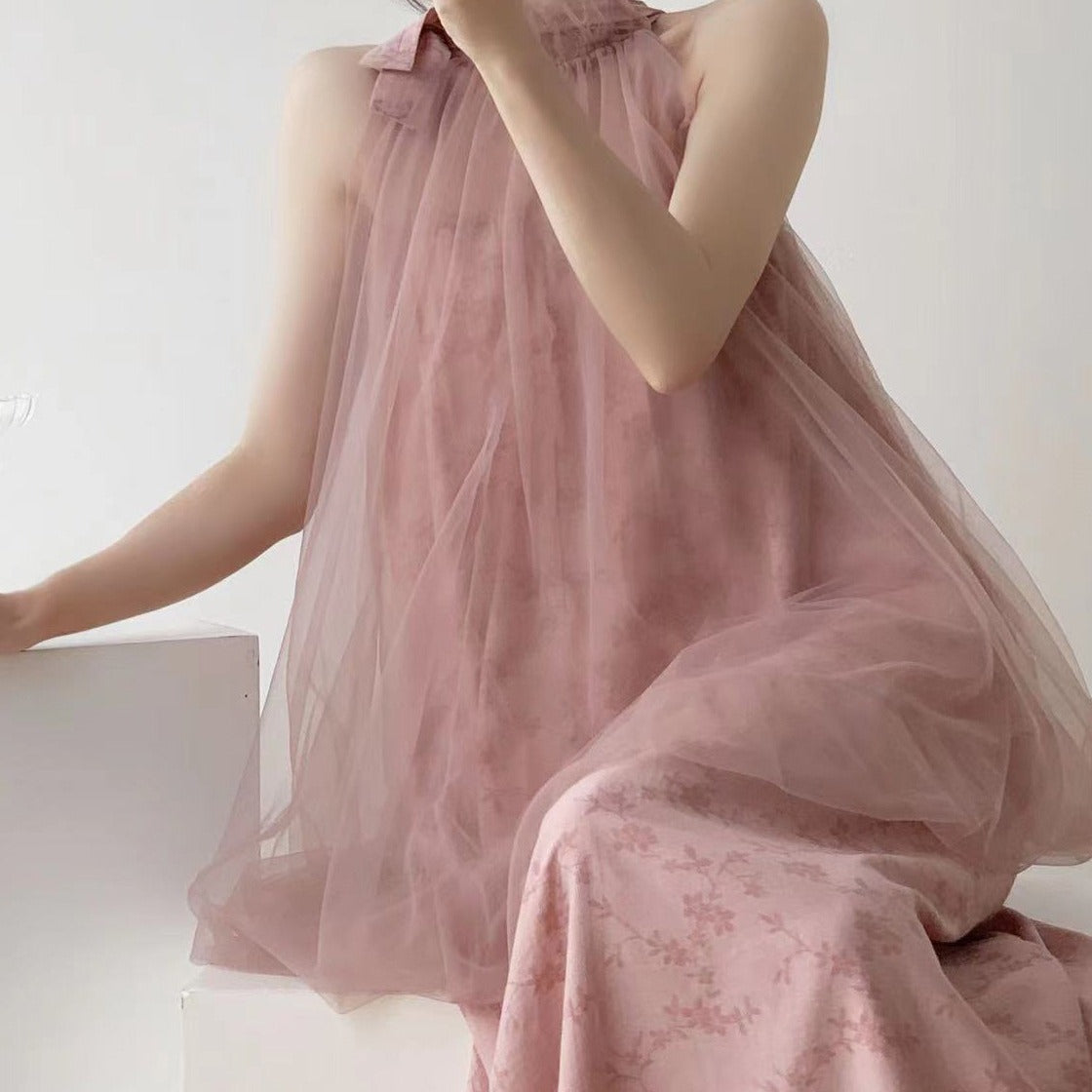 2025 New Chinese neck light raspberry powder jacquard mesh wedding dress photo niche dress fairy dress