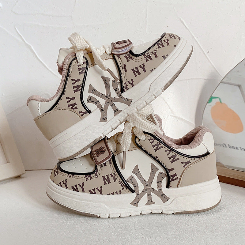 ZllKl Spring New Children's Fashion Brand Soft Bottom Baby Boy Shoes Girls Casual Fashion All-Matching Dad Shoes Boys