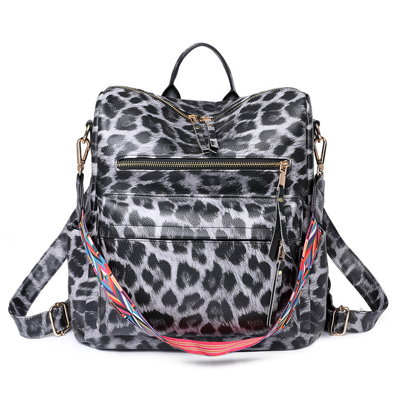 2025 Bags large capacity women, New fashion leopard print women's backpack bags women's fashion women's bags wholesale