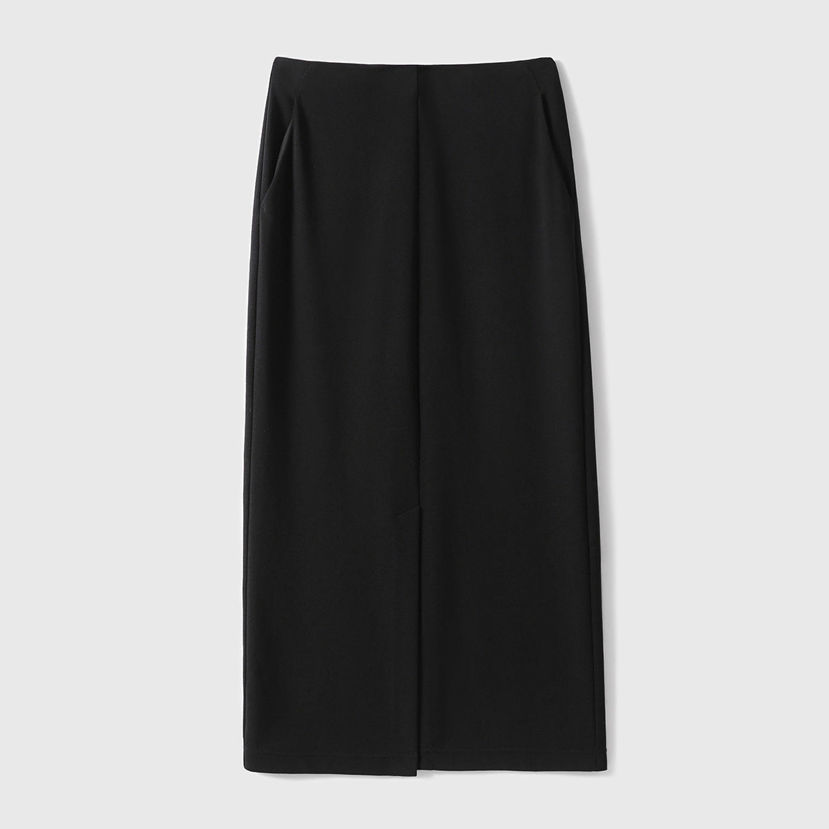 2025 Premium temperament Front split skirt, straight skirt, black and gray long skirt spring and autumn women's clothing