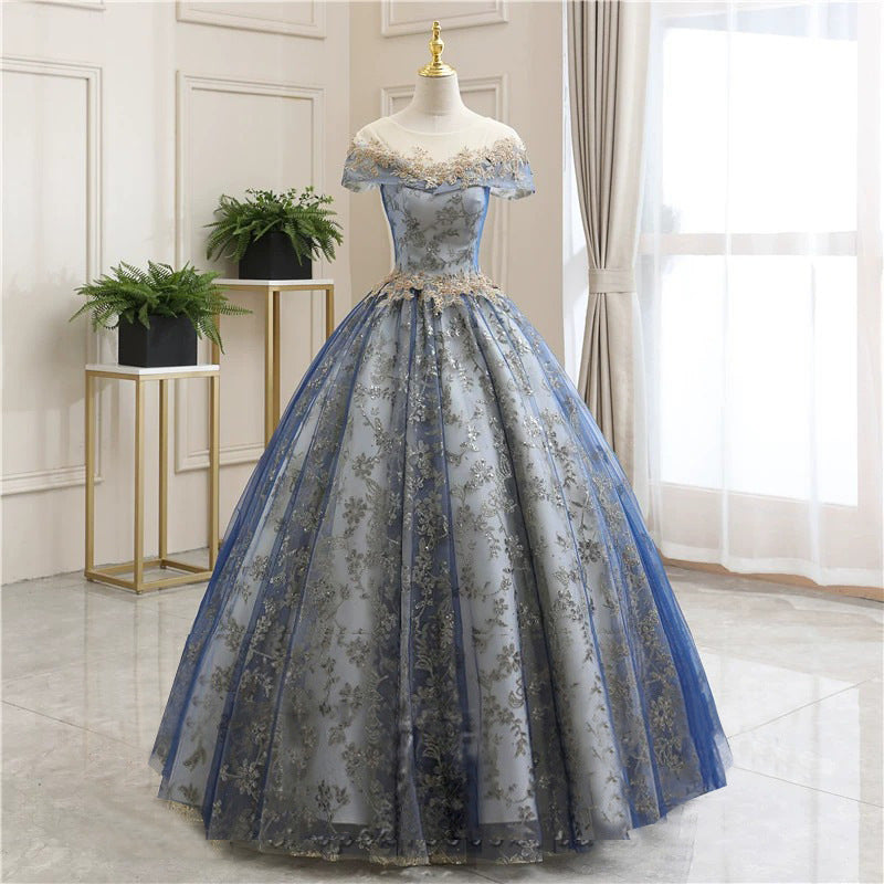 2025 New chorus performance suit, long vocal beauty vocal art test dress, host's annual meeting solo evening dress, fluffy skirt