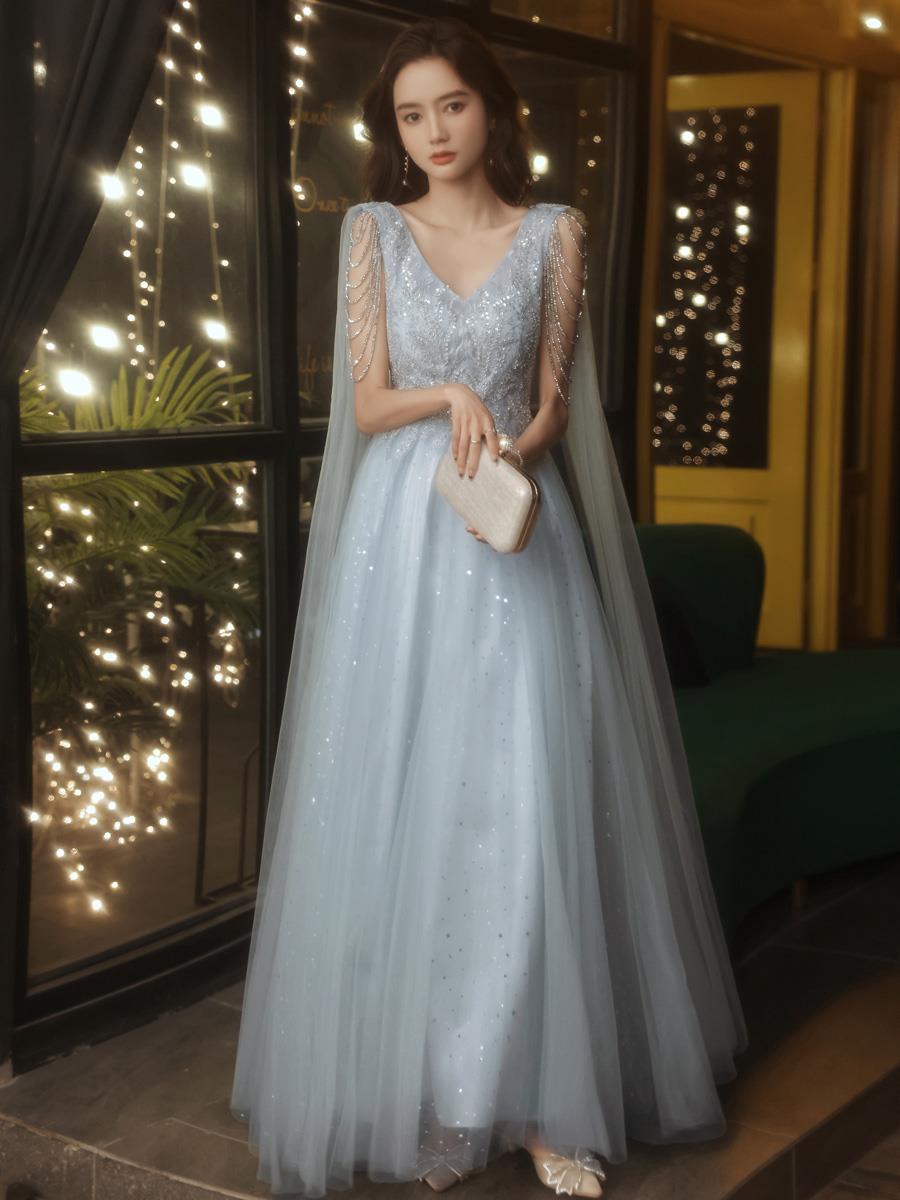2025 Red toasts 2025 spring new bridal evening dress engagement socialite light luxury niche temperament dress