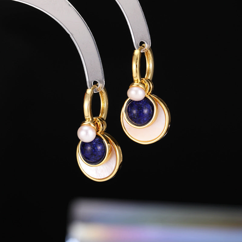 2025 retro earrings, high-end sense niche light luxury pearl earrings, temperament versatile stud earrings, ear buckles, women's spot wholesale
