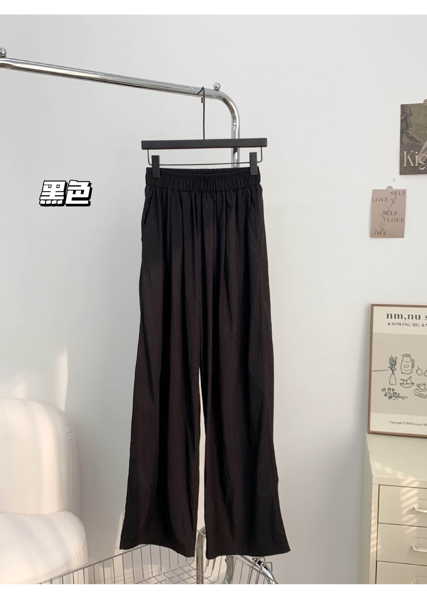 ZllKl Yiduzi Popular Yamamoto Pants High Waist Wide Leg Pants Women's Summer Thin Loose All-Matching Slimming Casual Pants