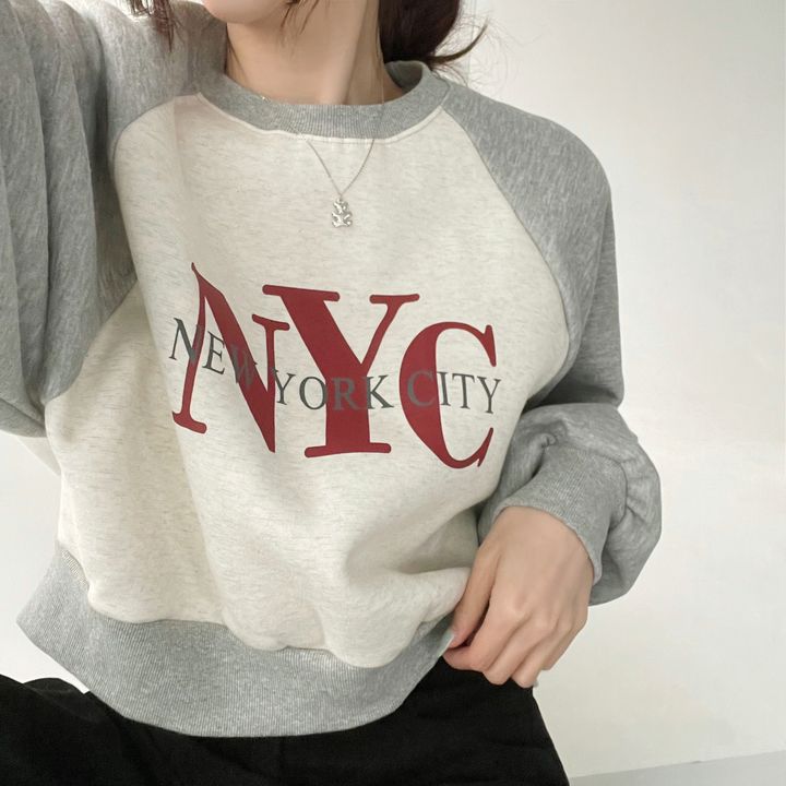 ZLLKL 2025 Sweater women's splicing short new Korean version niche women's clothing loose autumn and winter thickened velvet top