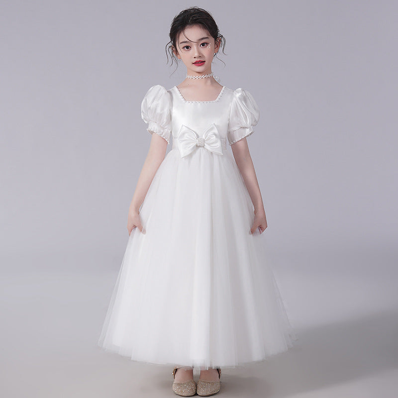 ZllKl Children's Dress Princess Dress Children's Summer Clothing Western Style Little Girl Birthday Catwalk Costume for Piano Performance Girl Dress