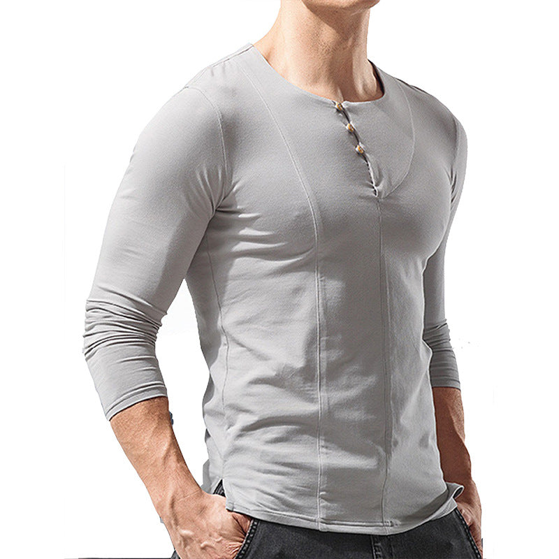 ZLLKL 2025 men's long-sleeved crew neck T-shirt, men's bottoming shirt, Popular trade men's t-shirt, popular clothes wholesale