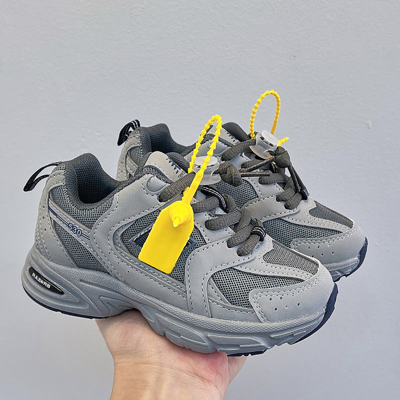 ZllKl Children's Sneaker Spring and Autumn New Non-Slip Children's Shoes Breathable Mesh Surface Boy's Casual Shoes Baby Girl Daddy Shoes