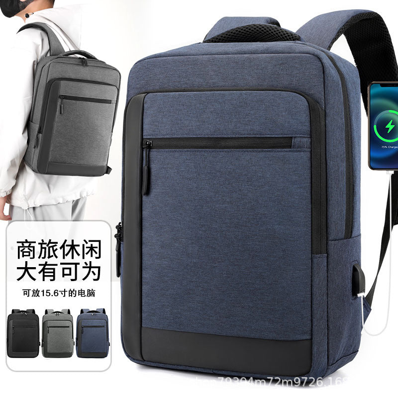 Cross-Border Backpack Men's High-Grade Large Capacity Commuter Backpack Schoolbag Business Backpack New Computer Bag