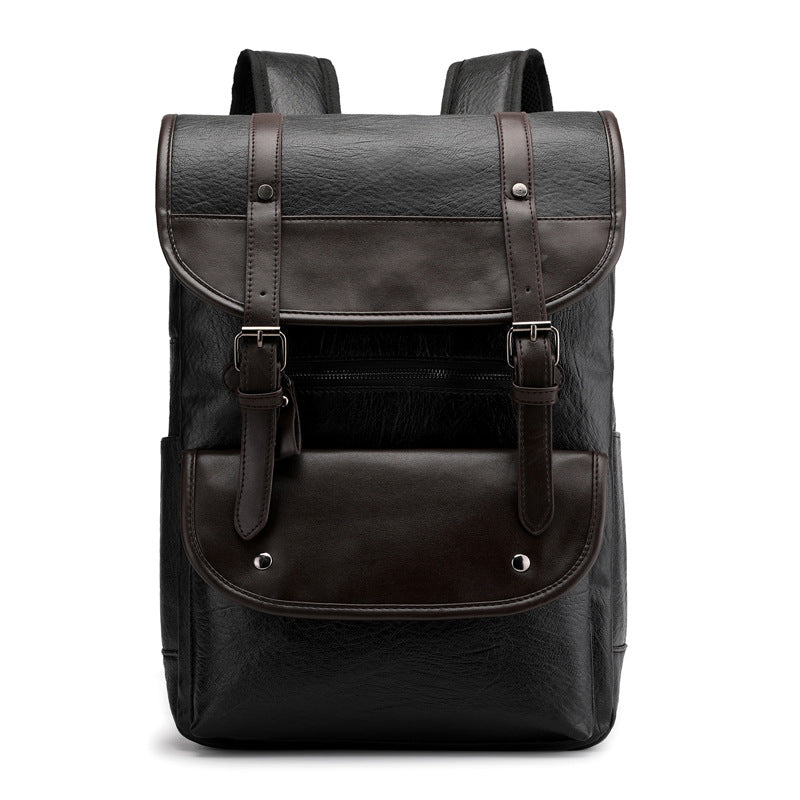 2025 backpack men's trend retro men's business computer backpack travel large capacity waterproof leather backpack