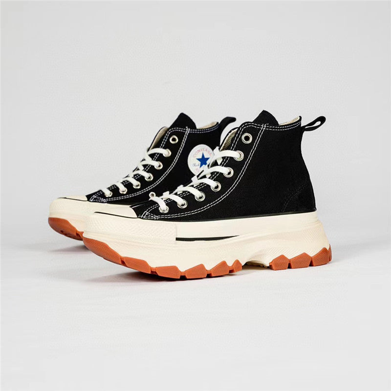 ZllKl Putian Pure Original Allstar Canvas Shoes 100 Th Anniversary Platform Dad Shoes Men's and Women's Casual All-Matching Heightened Sneakers