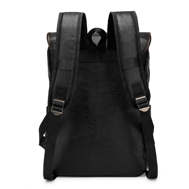 2025 backpack men's trend retro men's business computer backpack travel large capacity waterproof leather backpack