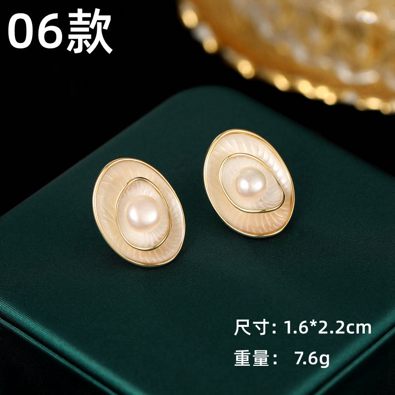 2025 S925 silver needle flower series earrings niche design earrings Korean version super fairy simple temperament camellia stud earrings
