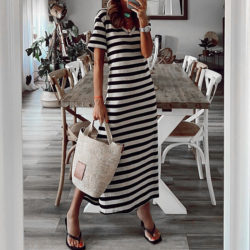 ZllKl Spring European and American Style Wish Best Selling Women's Clothes Cross-Border Slit Loose Printed Skirt New Jumpsuit