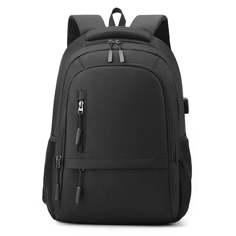 Backpack Men's Cross-Border Backpack Simple Fashion Student Schoolbag Backpack Computer Bag New Printed Logo